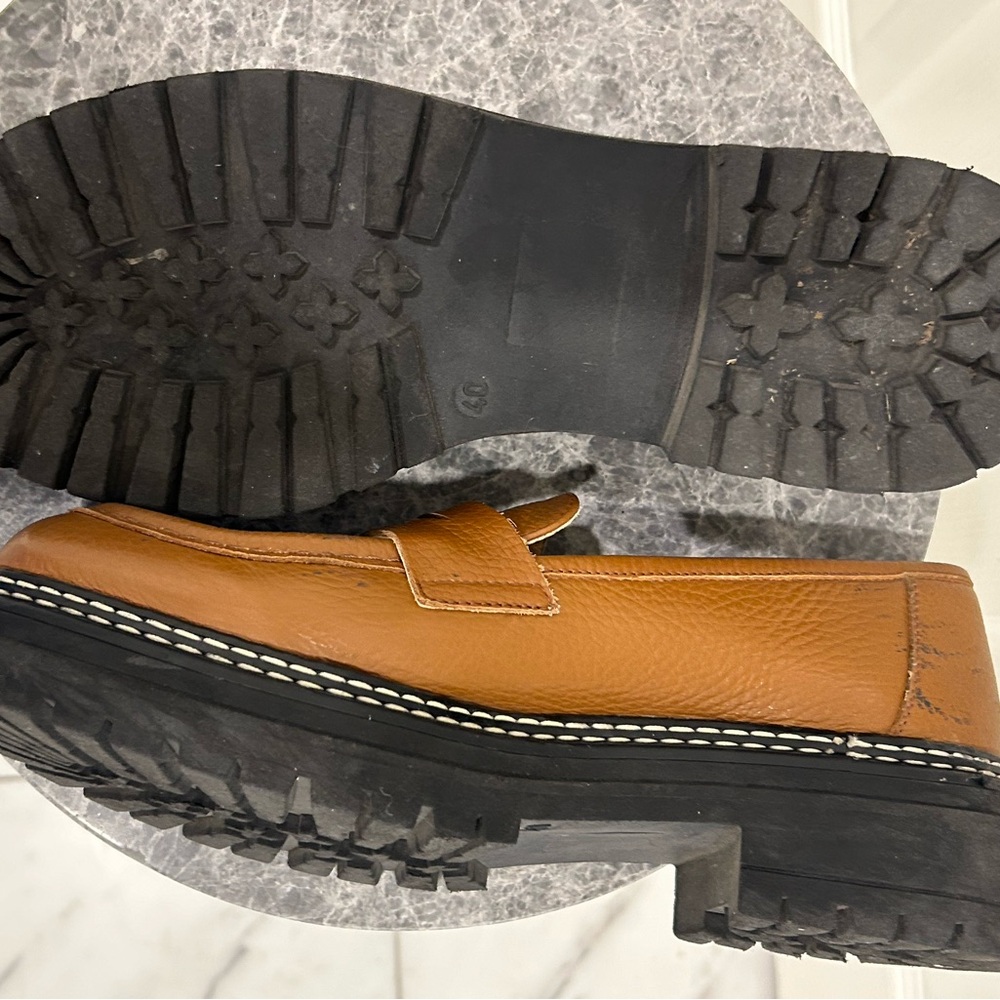 L'INTERVALLE Tan Leather Loafers size 40 / 9.5 - Picture 4 of 6